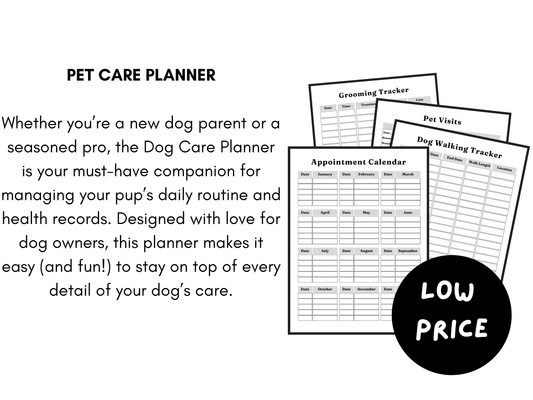 Pet Care Planner Bundle