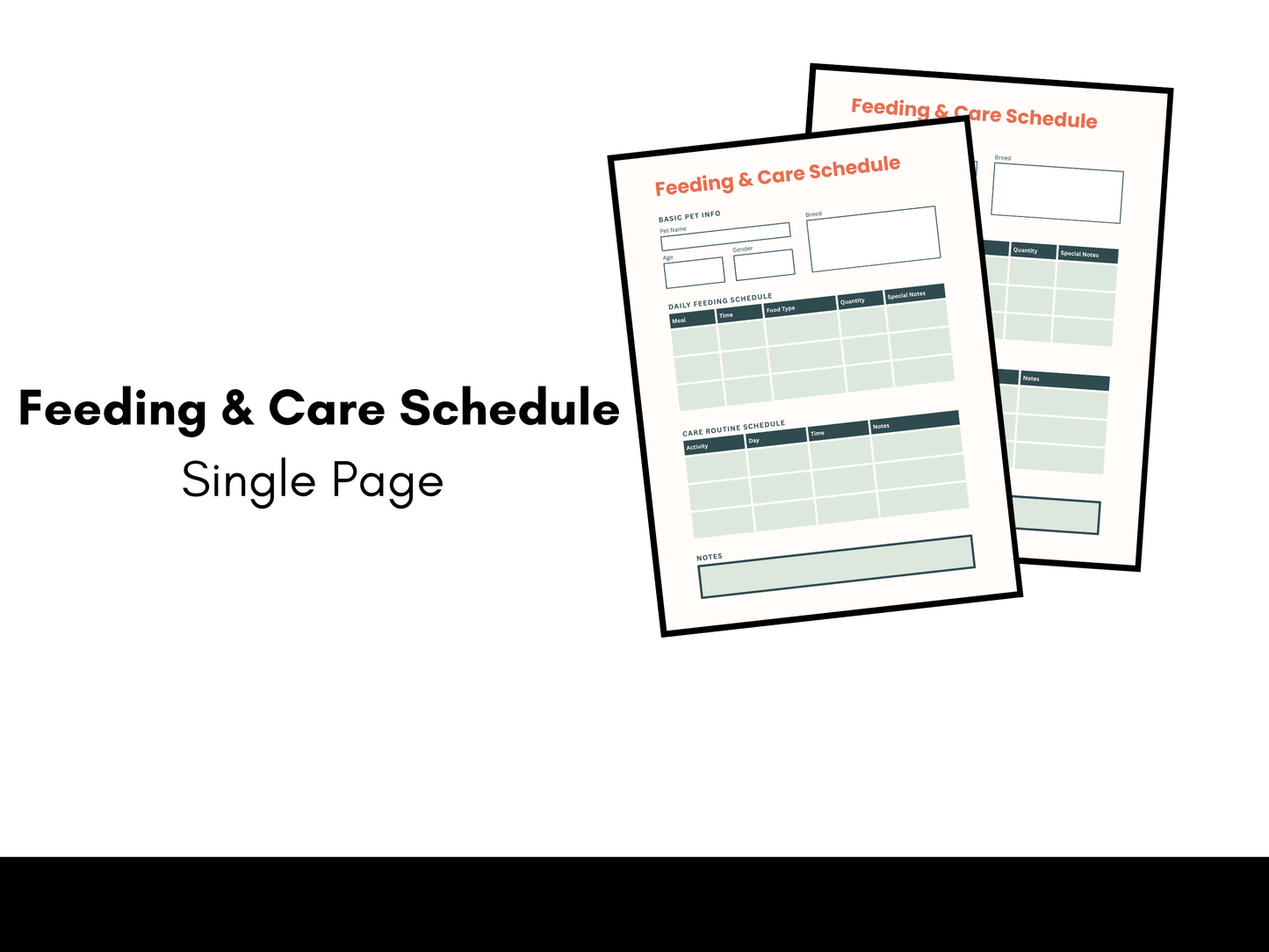 Feeding & Care Schedule
