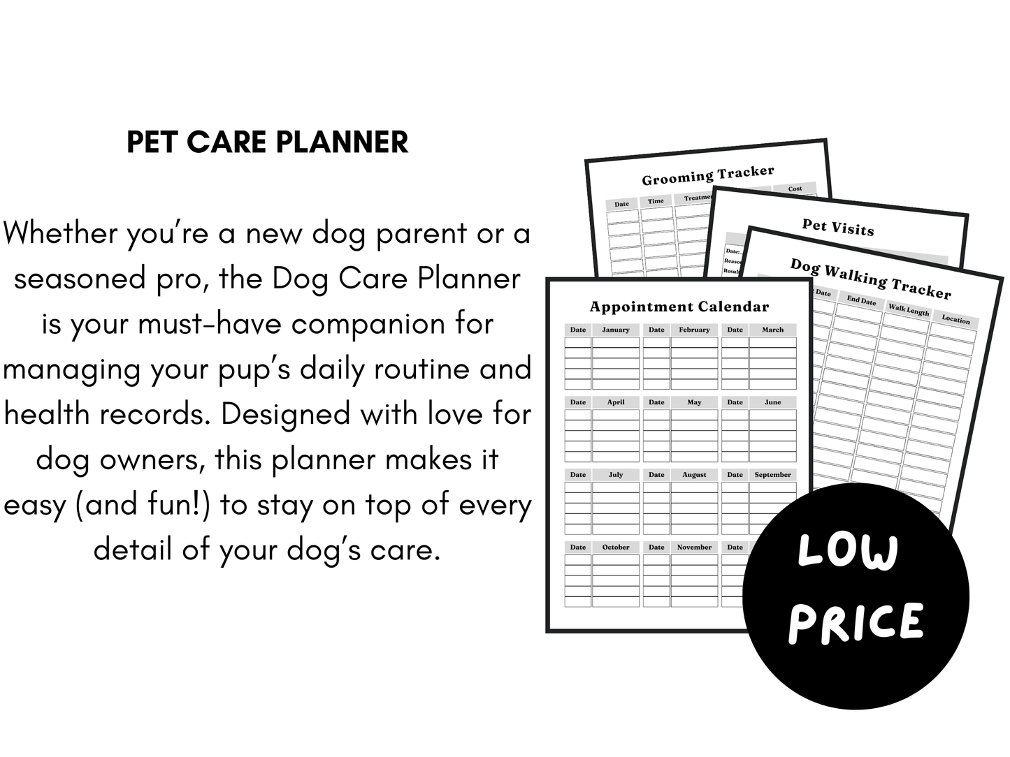 Pet Care Planner Bundle