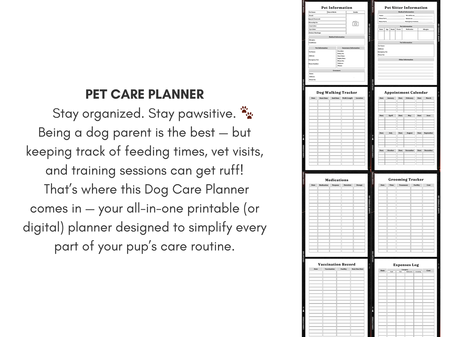 Pet Care Planner Bundle