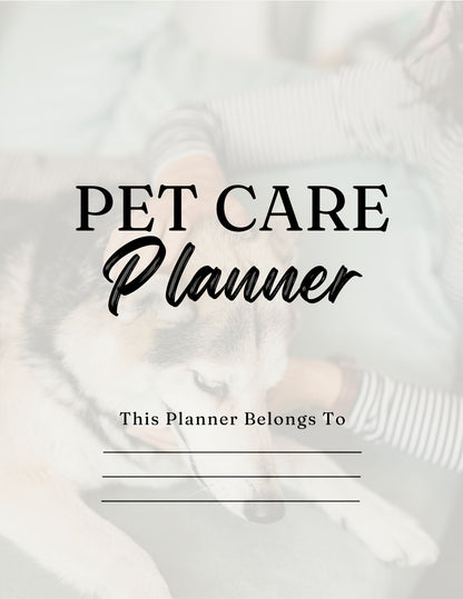 Pet Care Planner Bundle