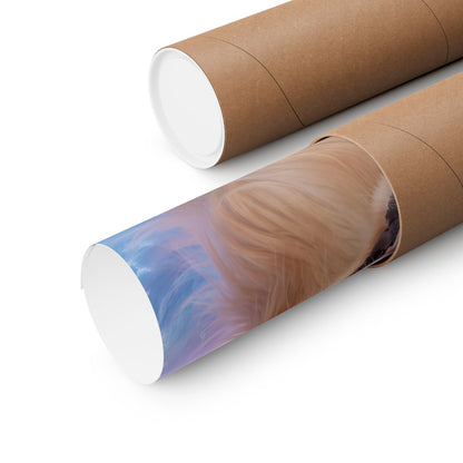 Golden Retriever Pastel Cloud Portrait (Digital Download)